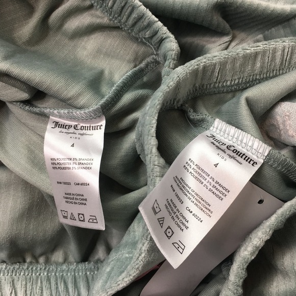 NWT Juicy Couture Little Girl's 2-Piece Velour Pajama Set Green Size 4 - Picture 5 of 5
